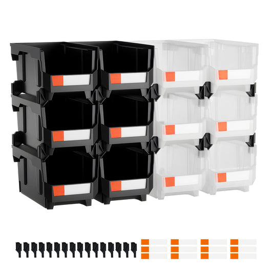 Stackable Storage Bins 12 Pack