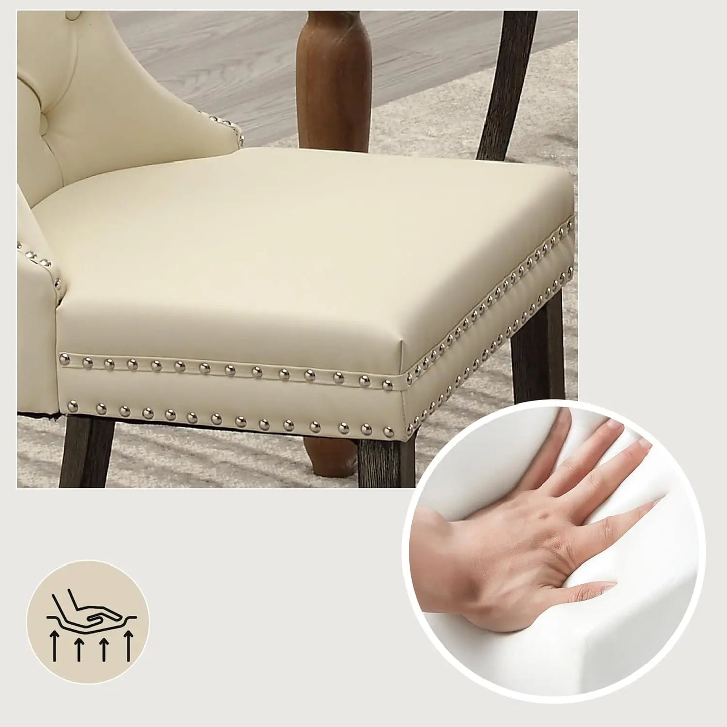 Faux Leather Dining Chairs Set of 6