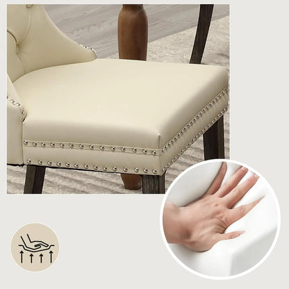 Faux Leather Dining Chairs Set of 6