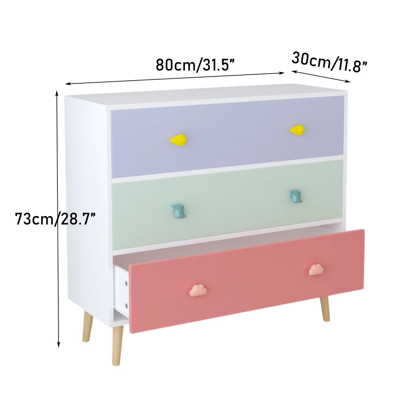 Kids 3 Drawer Dresser