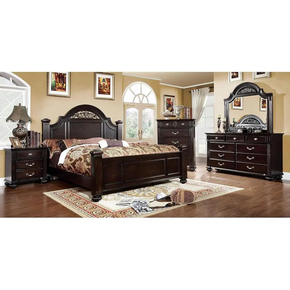6-Piece Set: Frame:Head & Foot Boards, Chest, Mirror, Dresser, 2 Nightstands, Queen