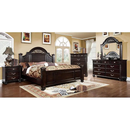 6-Piece Set: Frame:Head & Foot Boards, Chest, Mirror, Dresser, 2 Nightstands, Queen