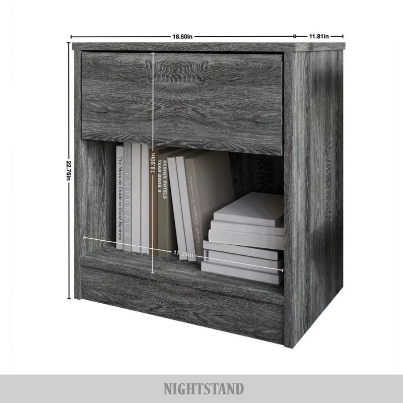 Wood Side Table/Nightstand with Drawer