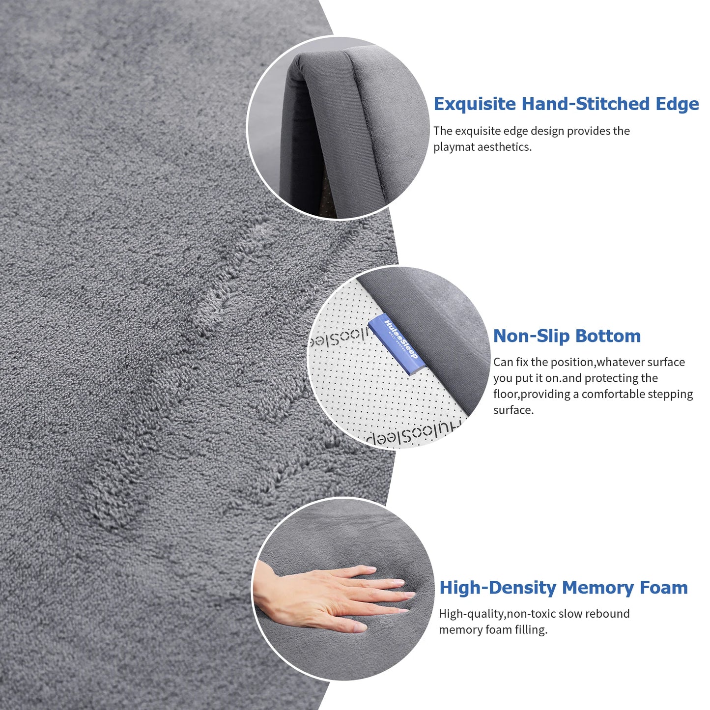 Memory Foam Play/Exercise Mat With Non-slip Bottom 2cm Thick