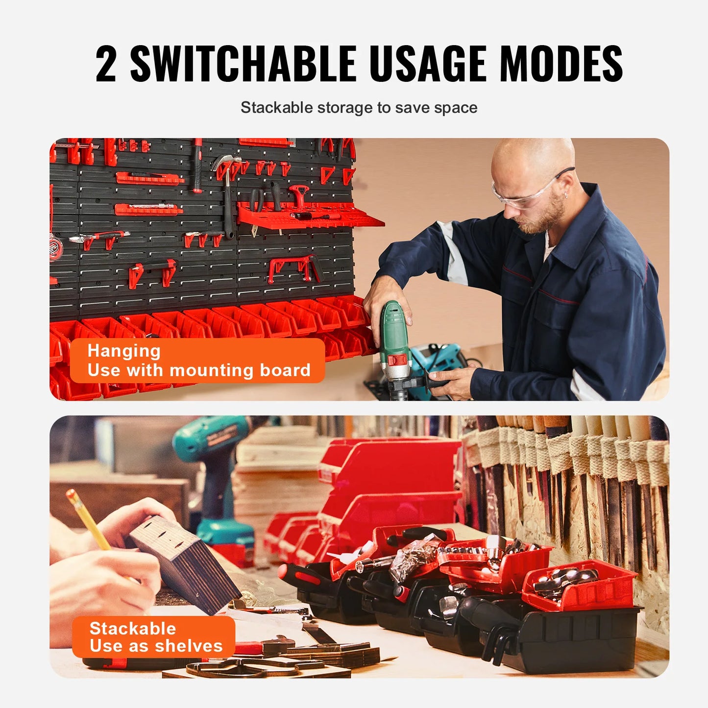 Parts Rack Organizer Garage Storage Bins 30/48 Bin
