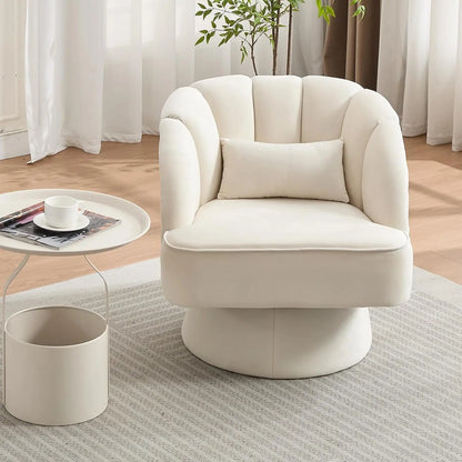 360° Swivel Velvet Barrel Chair