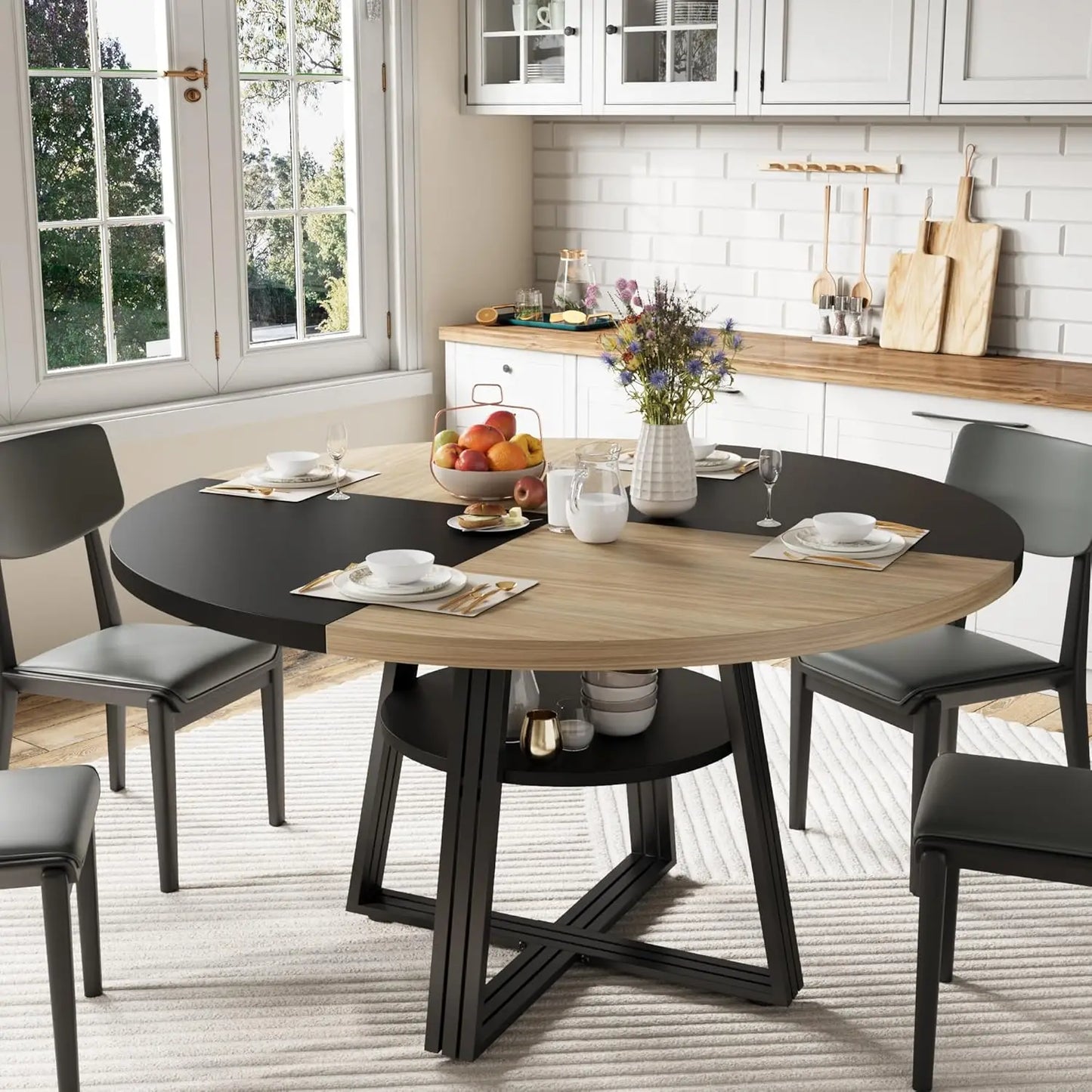 Round Dining Table for 4-6