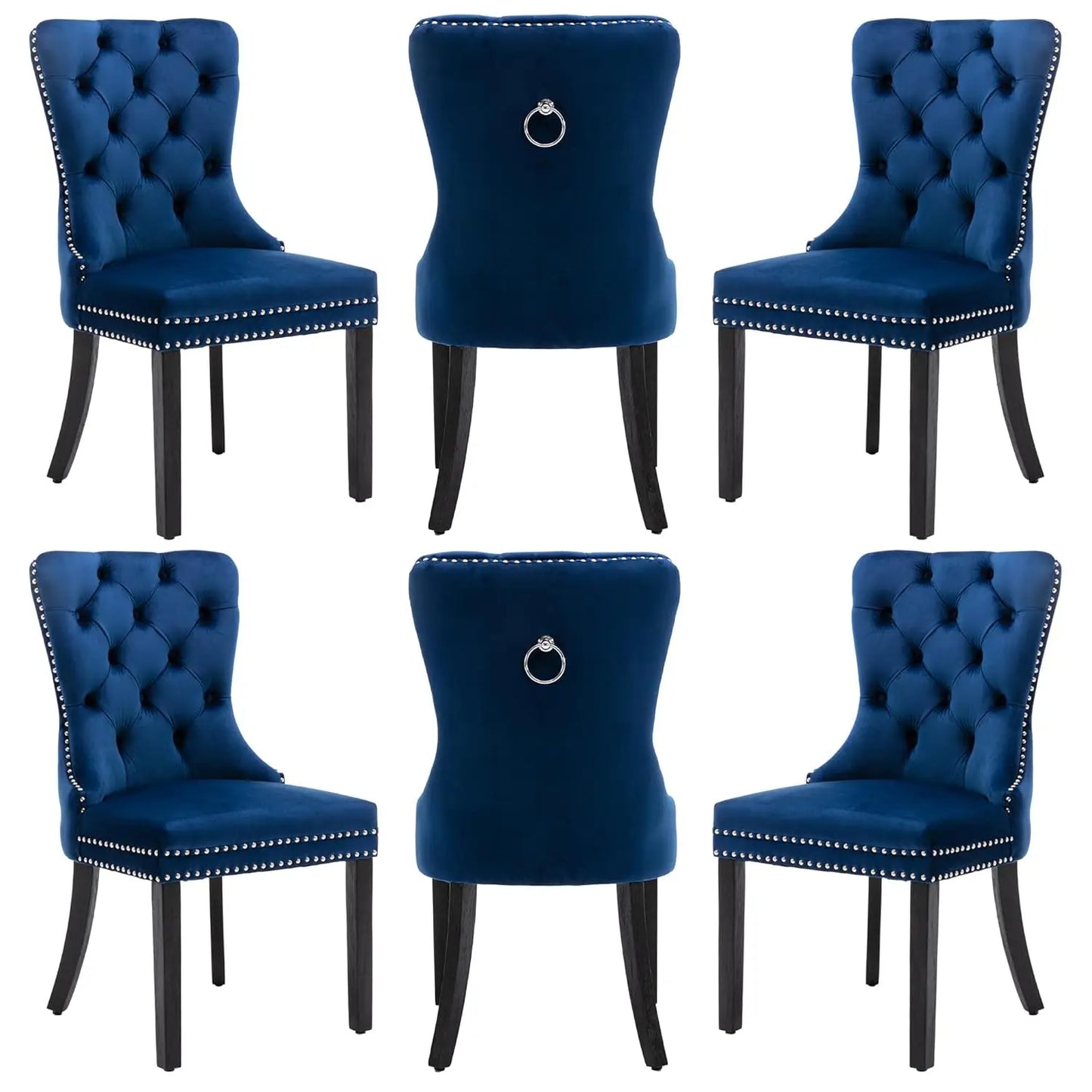 Faux Leather Dining Chairs Set of 6
