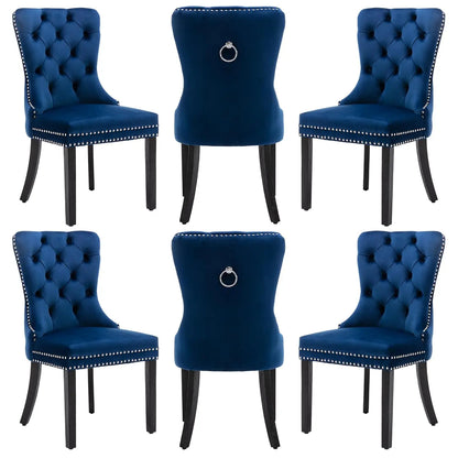 Faux Leather Dining Chairs Set of 6