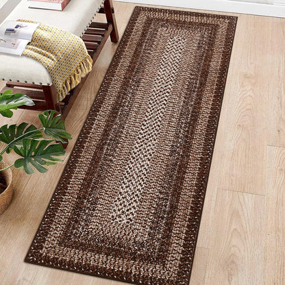 Washable Area Rugs Braided Non Slip