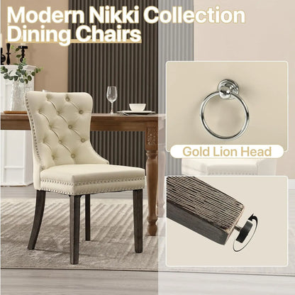 Faux Leather Dining Chairs Set of 6