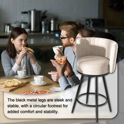 Set of 4, Tufted Counter Height Bar stools