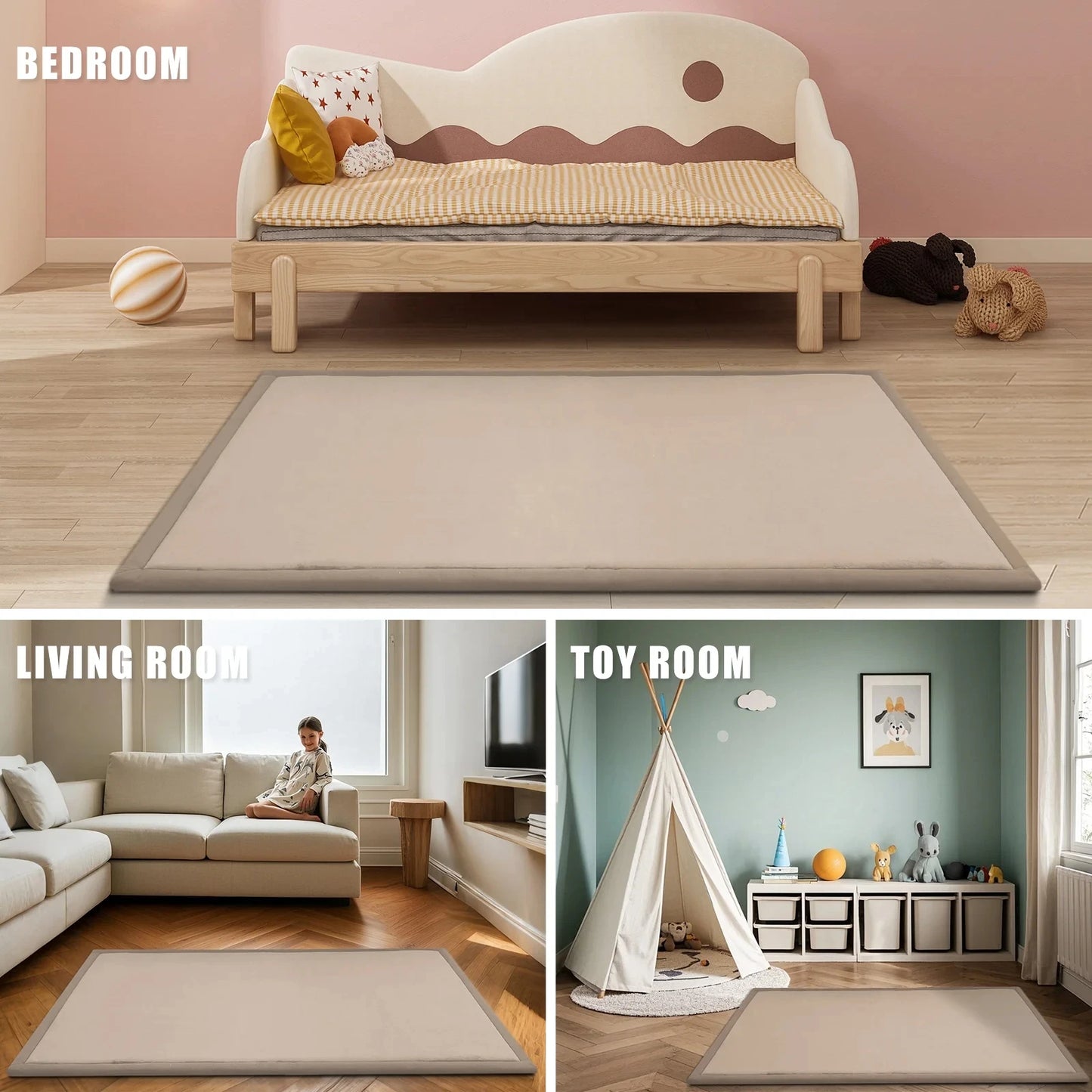 Baby Play/Exercise Mat Non-Slip 1.2in Thick