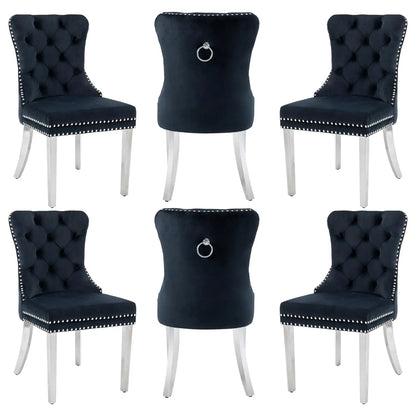 Faux Leather Dining Chairs Set of 6