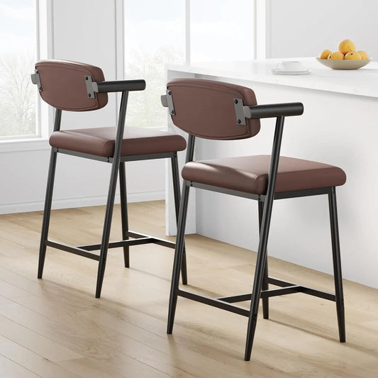 2Pcs Counter Height Bar Stools