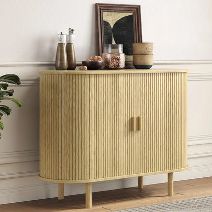 Buffet Cabinet with Storage, Sliding Door & Adjustable Shelf