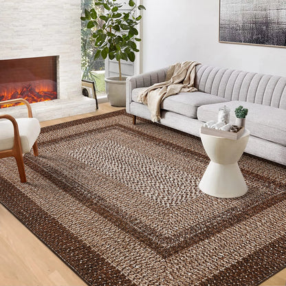Washable Area Rugs Braided Non Slip