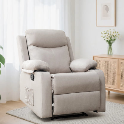 Manual Recliner, Cup Holders, Pockets