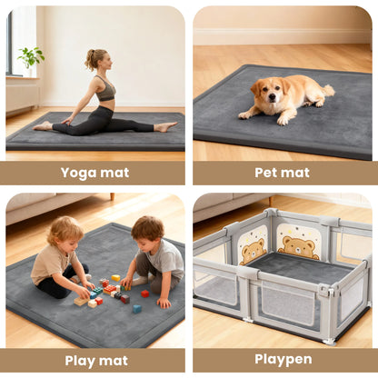 Thick 1.3" Non-Slip Baby/Play/Exercise Mat