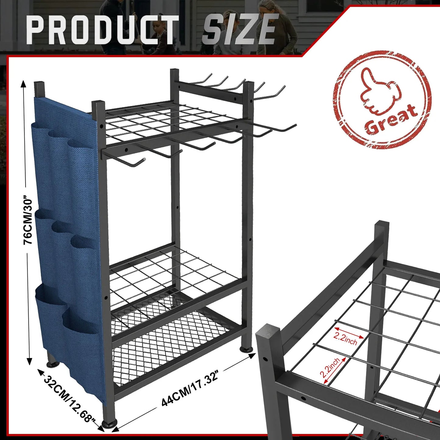 Metal Garden Tool Organizer