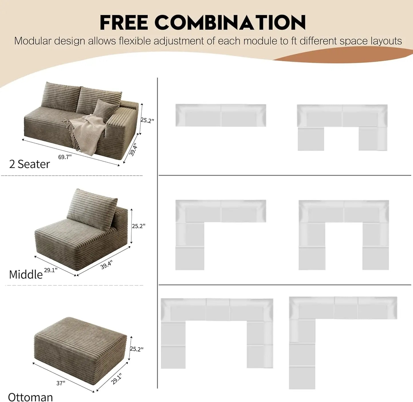 Cloud Modular Sectional Couch